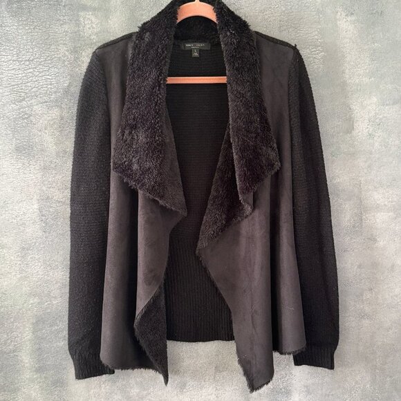 Romeo & Juliet Couture Sherpa Knit Cardigan Size L - Picture 1 of 5